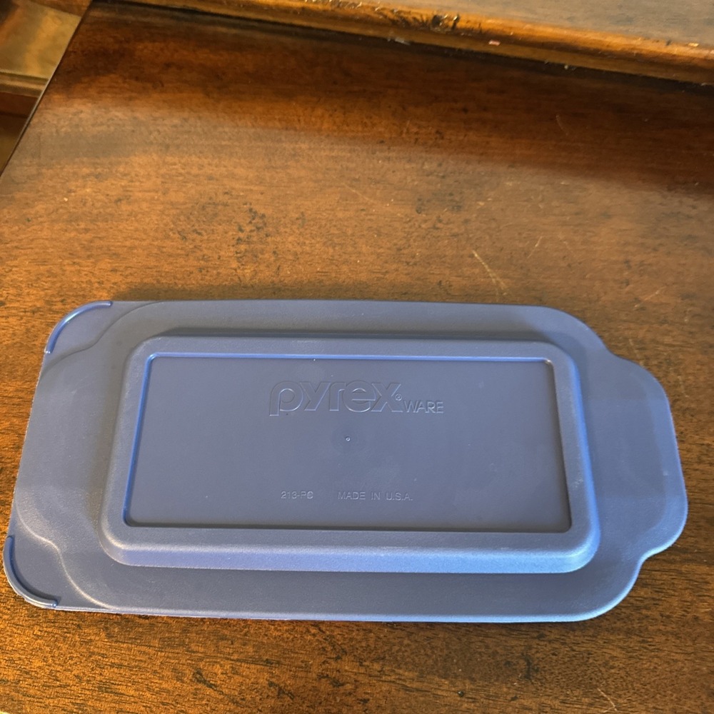Pyrex Ware Replacement Lid 213-PC Blue Rectangle Plastic Cover 1.5 Qt Loaf